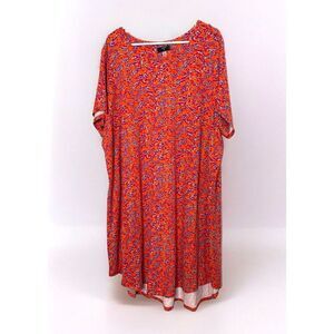 Tahari Plus Size 3X Dress Short Sleeve Stretch Knee Length Rayon Spandex